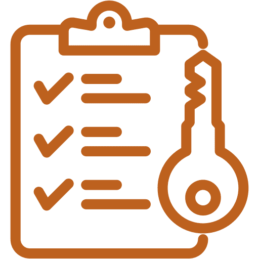 vistoria e recebimento de chave icone